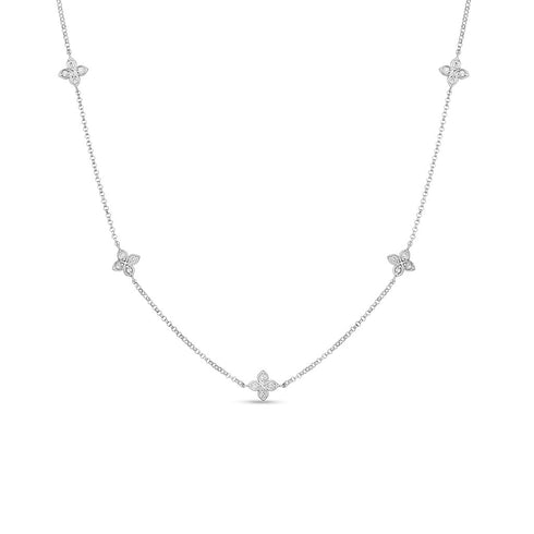 Love By The Inch 5 Station Flower Necklace - 1